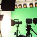 Video production studio equipment for business video marketing