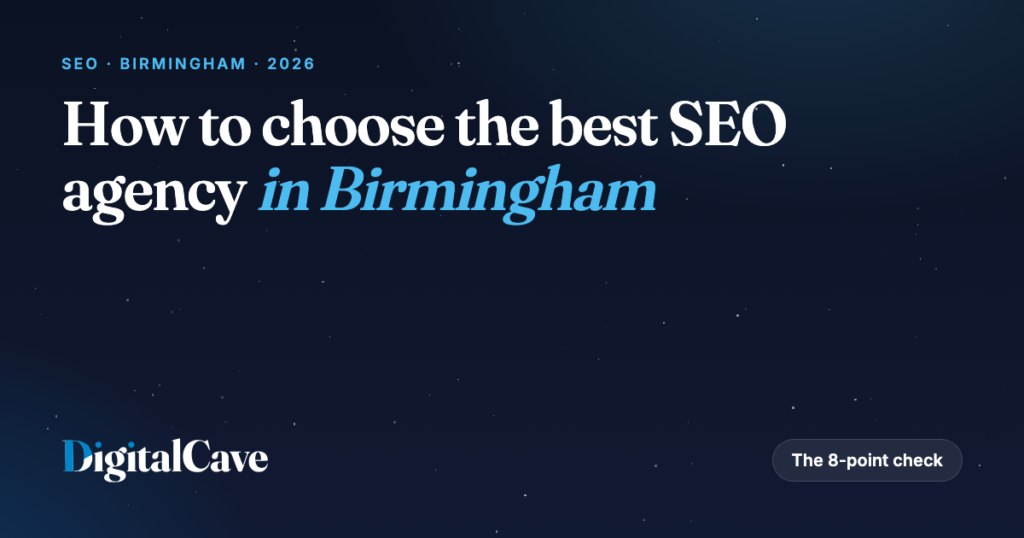 How to Choose the Best SEO Agency in Birmingham (8-Point Check for 2026)